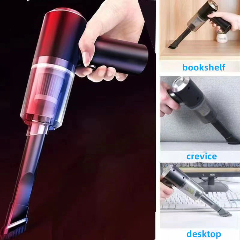 Cordless handheld vacuum cleaner for car seats and interior detailing