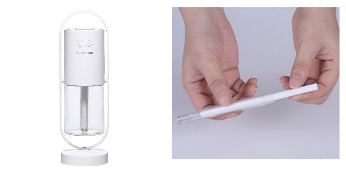Portable usb air humidifier with projection night light for car and desk