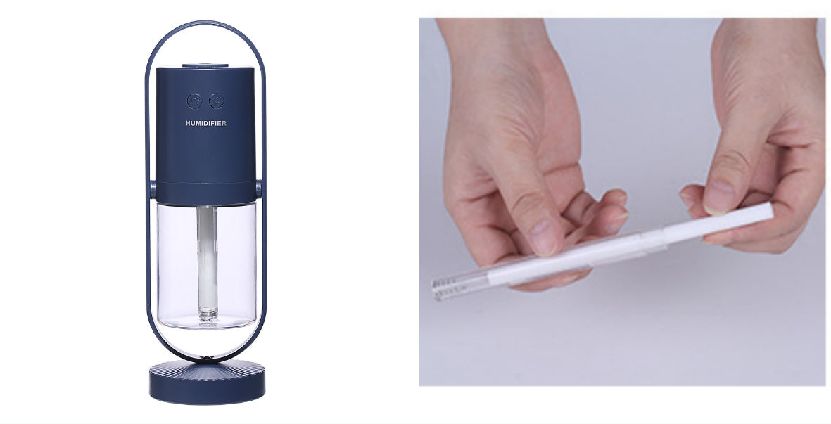 Portable usb air humidifier with projection night light for car and desk