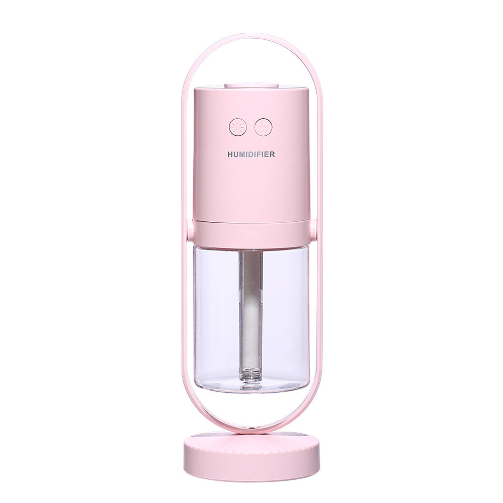 Portable usb air humidifier with projection night light for car and desk