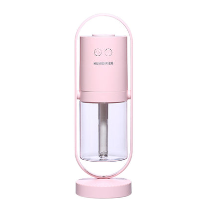 Portable usb air humidifier with projection night light for car and desk