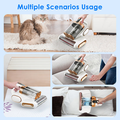 High frequency vibration mattress vacuum cleaner with uvc light