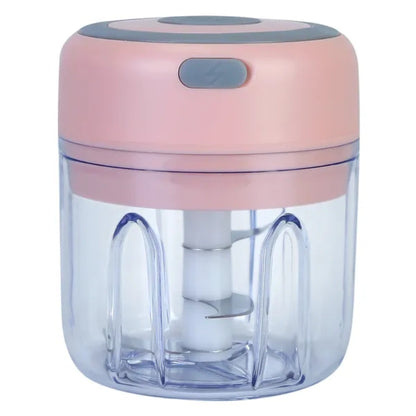 Pink mini electric garlic chopper cordless food mincer