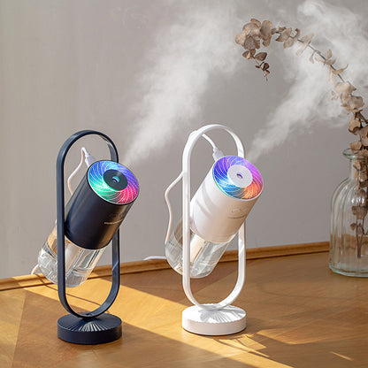 usb air humidifier with projection night light in white