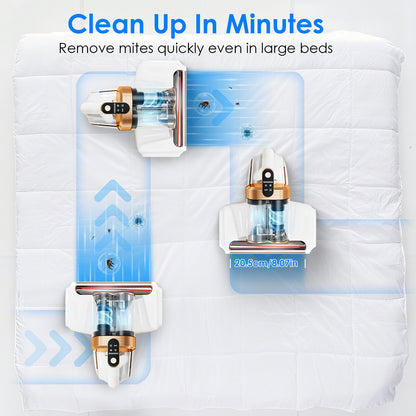 Portable mattress vacuum cleaner with uvc light with storage bag