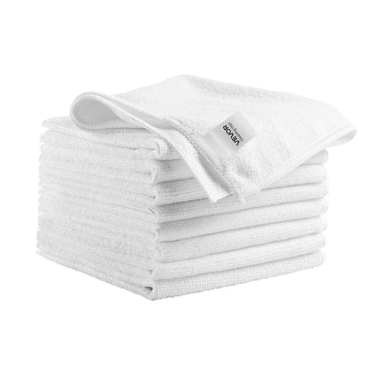 50 pack white microfiber cleaning cloth lint-free absorbent towels