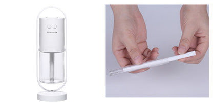 Portable usb air humidifier with projection night light for car and desk