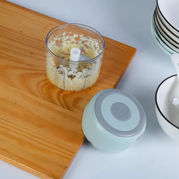 Compact portable mini electric garlic chopper for kitchen