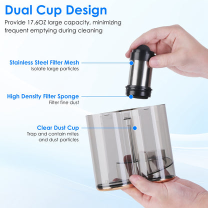 Portable mattress vacuum cleaner with uvc light with storage bag