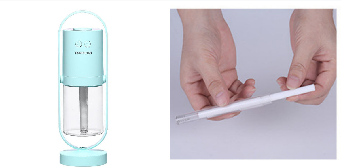 Portable usb air humidifier with projection night light for car and desk