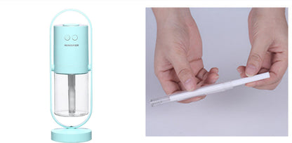 Portable usb air humidifier with projection night light for car and desk